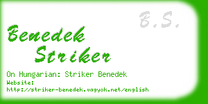 benedek striker business card